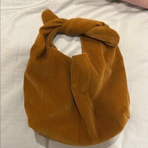 Merit Corduroy Knot Handle Bag - Mustard